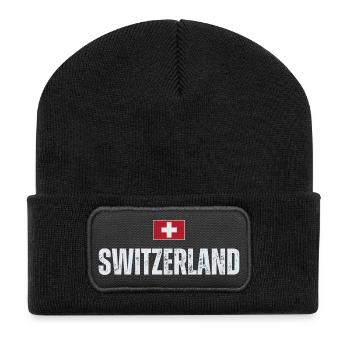 I love Switzerland, Swiss patriot - Recycled Patch Beanie - black - Front