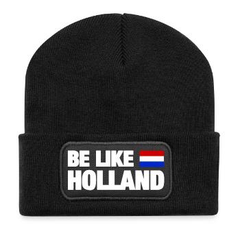 Holland Flag Design Motif - Recycled Patch Beanie - black - Front