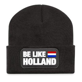 Holland Flag Design Motif - Recycled Patch Beanie - dark grey - Front