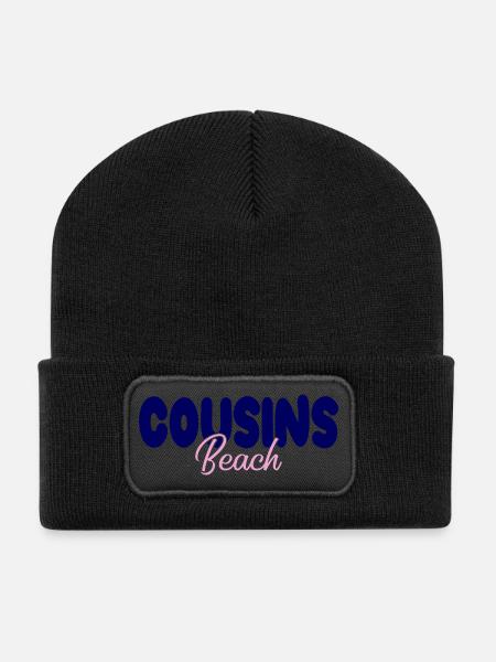 Cousins Beach – Bold & Soft - Recycled Patch Beanie - black