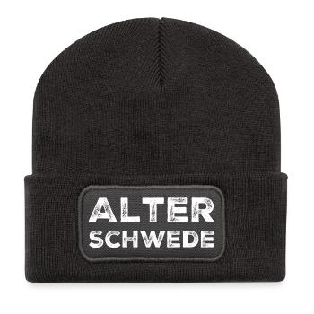 Vieux Suédois Drôle d’expression Dire - Beanie recyclé à patch - charbon - Devant