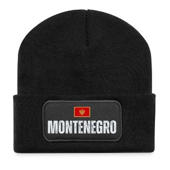 Flag of Montenegro, I love Montenegro - Recycled Patch Beanie - black - Front