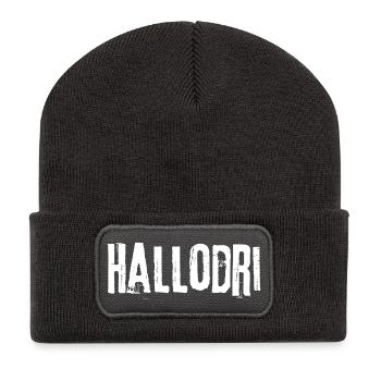 Hallodri - Beanie recyclé à patch - charbon - Devant
