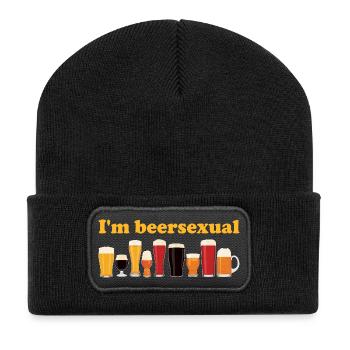 Je suis Beersexual Boire de la bière Amateurs de bière - Beanie recyclé à patch - noir - Devant