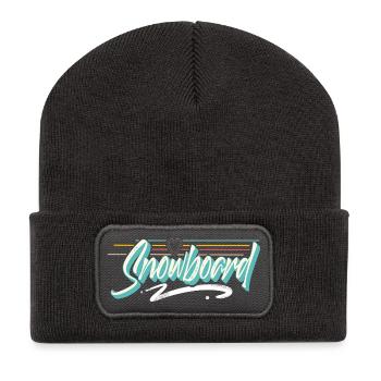 Planche à neige - Beanie recyclé à patch - charbon - Devant