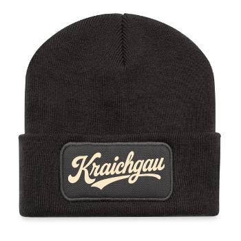 Kraichgau Schriftzug - Recycelte Patch Beanie - Dunkelgrau - Vorne