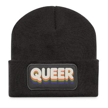 Queer - Cool Pride Logo - Recycelte Patch Beanie - Dunkelgrau - Vorne