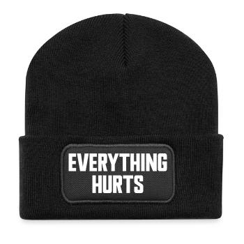 Tout fait mal Amusant Gym Entraînements Tous - Beanie recyclé à patch - noir - Devant
