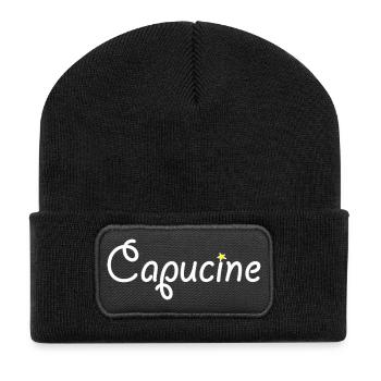 Capucine - Beanie recyclé à patch - noir - Devant