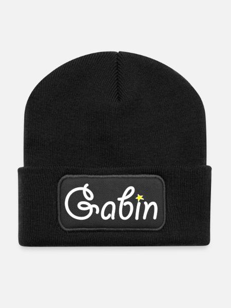 Gabin - Recycelte Patch Beanie - Schwarz