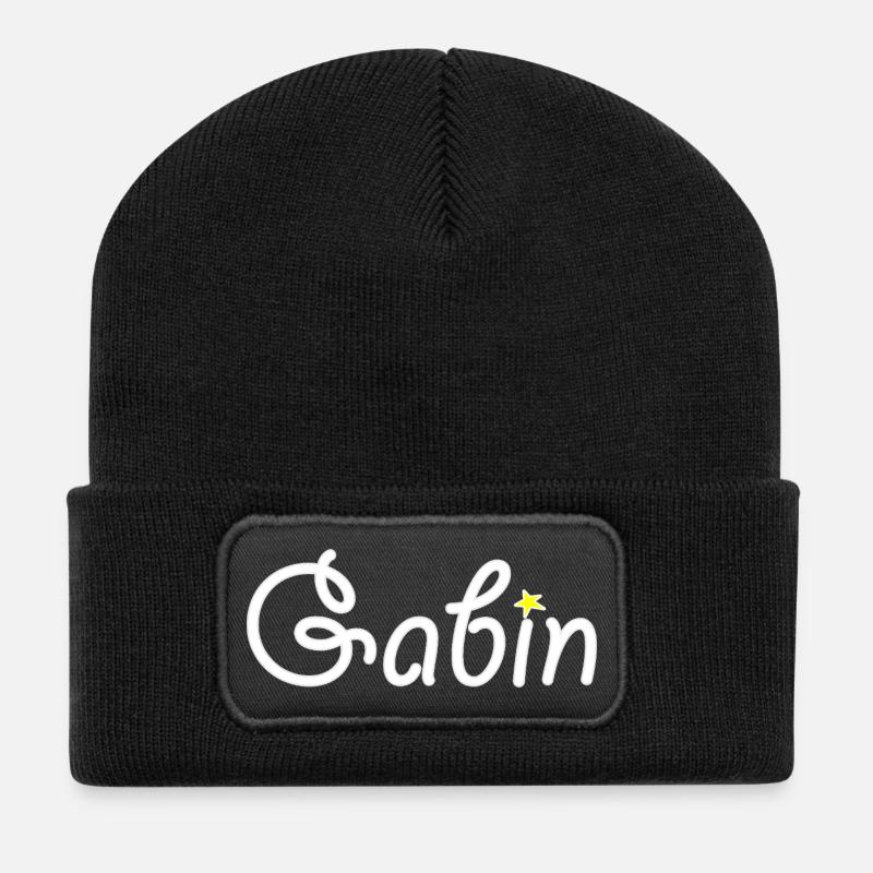 Gabin - Recycelte Patch Beanie - Schwarz