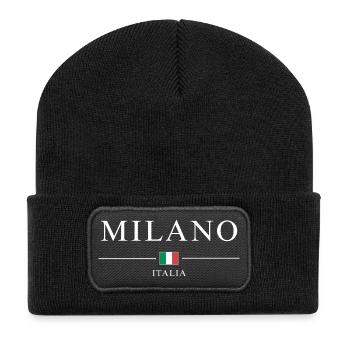 Milano italia - Beanie recyclé à patch - noir - Devant