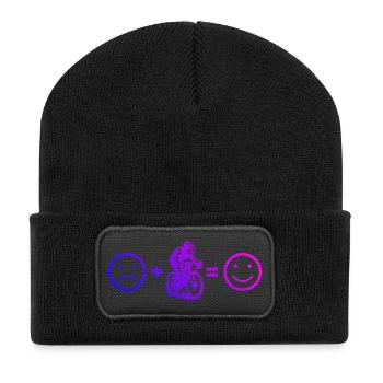 Compact road bike design for road bike - Recycled Patch Beanie - black - Front