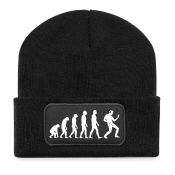 Luftgitarre Air Guitar - Beanie recyclé à patch - noir - Devant