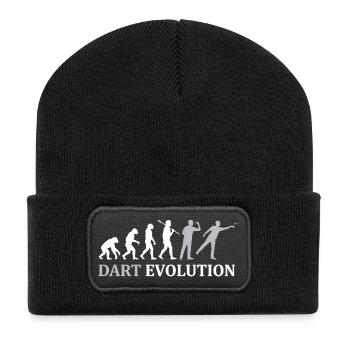 Dart Evolution – Der Weg zum Bullseye - Recycelte Patch Beanie - Schwarz - Vorne