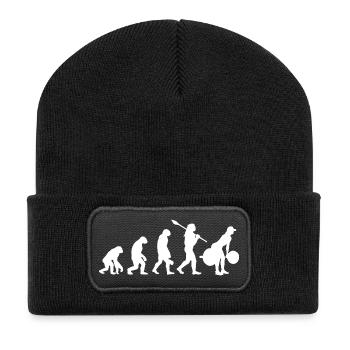 Évolution de l'haltérophilie - GIF d'une haltérophile féminine en salle de sport - Beanie recyclé à patch - noir - Devant