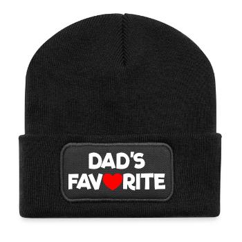 Préféré de papa Je suis le préféré de papa - Beanie recyclé à patch - noir - Devant