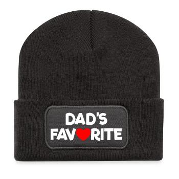 Préféré de papa Je suis le préféré de papa - Beanie recyclé à patch - charbon - Devant