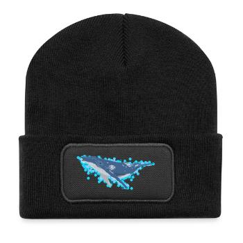 Baleine à bosse pour les amoureux de la mer - Beanie recyclé à patch - noir - Devant