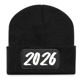 Coup de pinceau année 2026 - Beanie recyclé à patch - noir - Devant