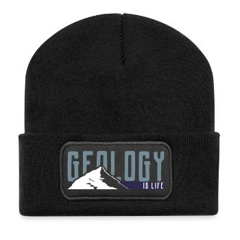 La géologie, c’est la vie - Beanie recyclé à patch - noir - Devant
