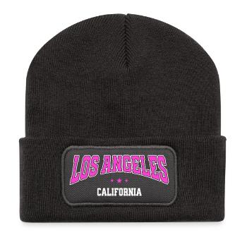 Los Angeles Neon City - Recycelte Patch Beanie - Dunkelgrau - Vorne