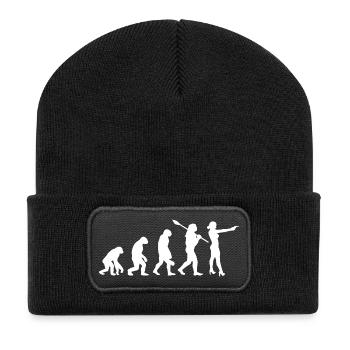 Entwicklung der Schießübung mit Man Gun - Recycelte Patch Beanie - Schwarz - Vorne
