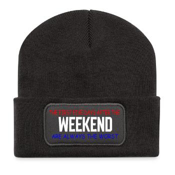 Weekend Blues: The First Five Days - Recycled Patch Beanie - dark grey - Front