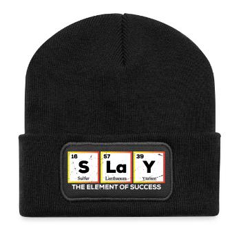 Funny Chemistry Periodic Table Words Slay - Recycelte Patch Beanie - Schwarz - Vorne