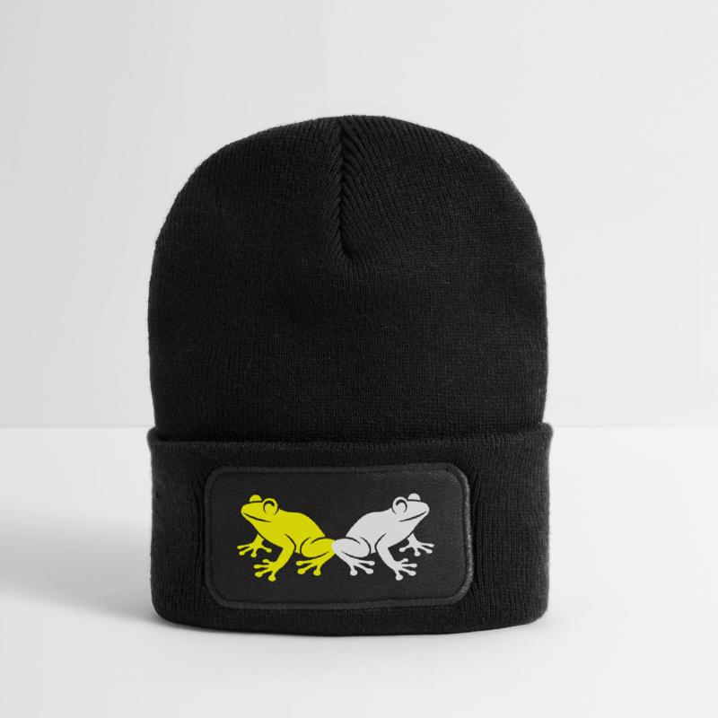 Frog Toad Recycled Patch Beanie