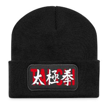 Gymnase de Kanji d’arts martiaux Taichi Tai Chi Chine - Beanie recyclé à patch - noir - Devant