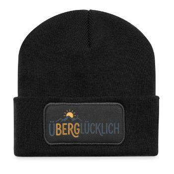 Montagnes de joie Randonnée Montagnes - Beanie recyclé à patch - noir - Devant