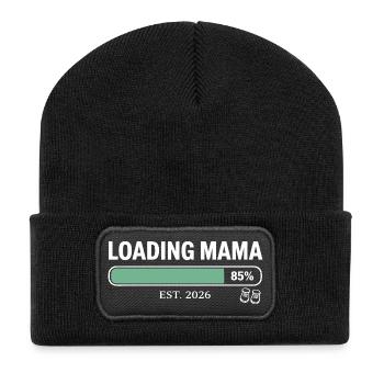 Chargement : Grossesse de maman 2026 - Beanie recyclé à patch - noir - Devant