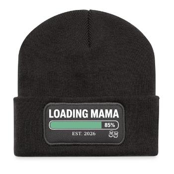 Chargement : Grossesse de maman 2026 - Beanie recyclé à patch - charbon - Devant