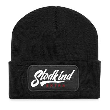 Stodkind Extra WHITE - Recycled Patch Beanie - black - Front