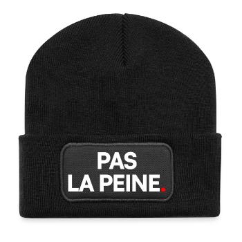 Pas la peine - Beanie recyclé à patch - noir - Devant