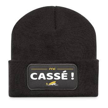 J'tai cassé ! Réplique culte Brice de Nice - Beanie recyclé à patch - charbon - Devant