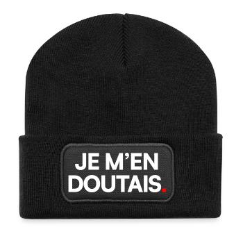 Je m’en doutais - Beanie recyclé à patch - noir - Devant