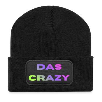 Das Crazy - Recycelte Patch Beanie - Schwarz - Vorne