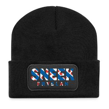 Sneek Friesland Fryslan Flagge Shirt, Hoodie, Bag - Recycelte Patch Beanie - Schwarz - Vorne