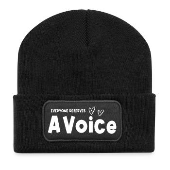 Tout le monde mérite un orthophoniste vocal - Beanie recyclé à patch - noir - Devant