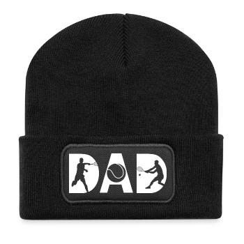 Tennis, père, père, tennis, père, tennis, - Beanie recyclé à patch - noir - Devant
