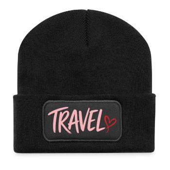 Cœur du voyage - Beanie recyclé à patch - noir - Devant