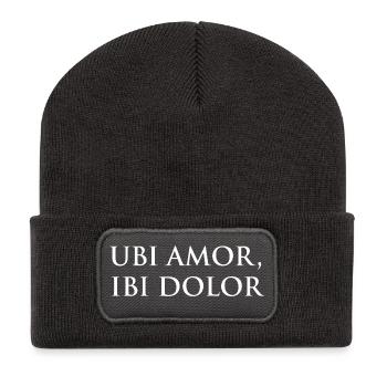 Ubi amor, ibi dolor - Recycled Patch Beanie - dark grey - Front