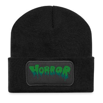 Horror Blue Green Drops - Recycled Patch Beanie - black - Front