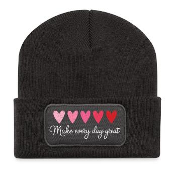 Faites chaque jour de grands cœurs le t-shirt d’enseignant - Beanie recyclé à patch - charbon - Devant