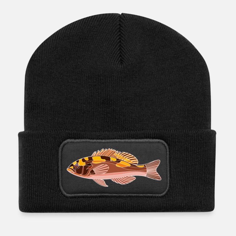 Tobacco perch - Recycled Patch Beanie - black