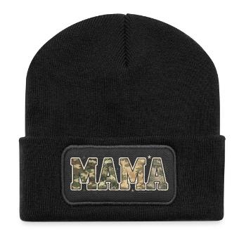 MAMA Military Camouflage Pattern | Retro Look - Recycled Patch Beanie - black - Front