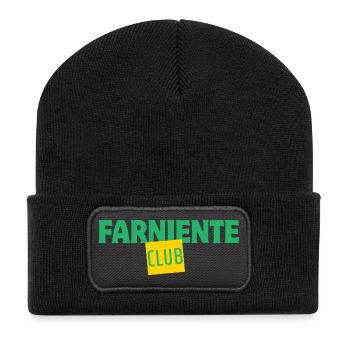 Farniente Club - Beanie recyclé à patch - noir - Devant