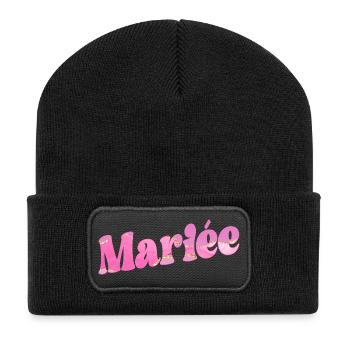 Bride Wedding - Recycled Patch Beanie - black - Front